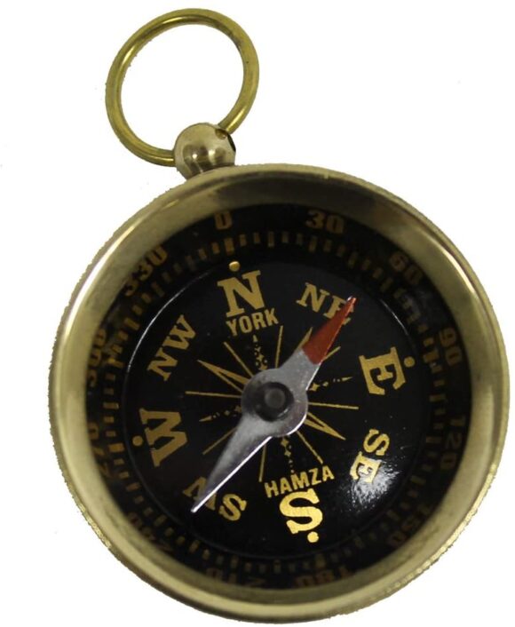 ITDC Solid Brass Pocket Compass 1 1/2" - Camping and Hiking