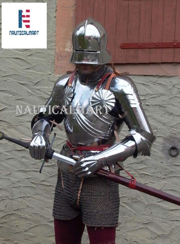 NauticalMart Medieval Reenactment Knight Half Suit of Armor