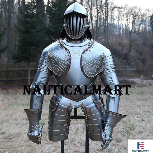 NAUTICALMART Plate Armour Half Suit of Armour Medieval Costume Steel Armor