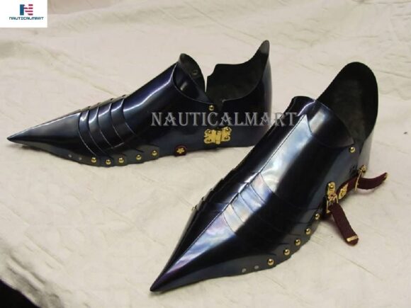 NauticalMart Black Knight Armor Shoes Sabaton for Reenactment Halloween Costume