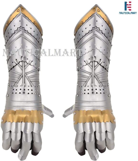 NauticalMart Medieval Knight Steel Gauntlets