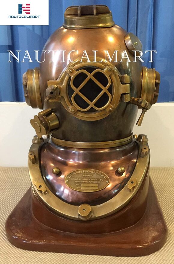 NauticalMart Mark V Diving Helmet 18'' Antique Morse Divers Helmet Collection