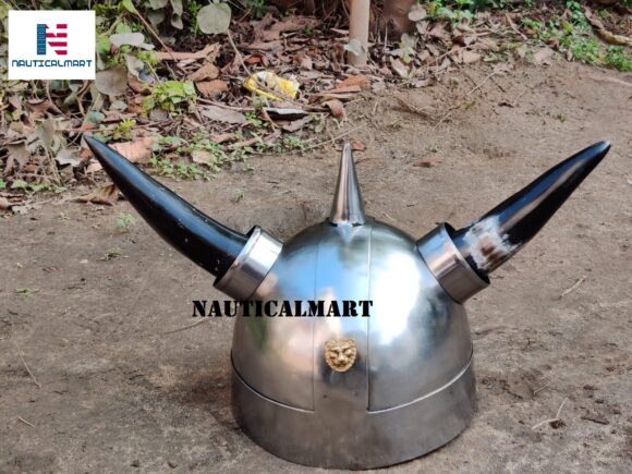 Nautical-Mart IR80581A - Armor Helmet w/Buffalo Horns - Image 3