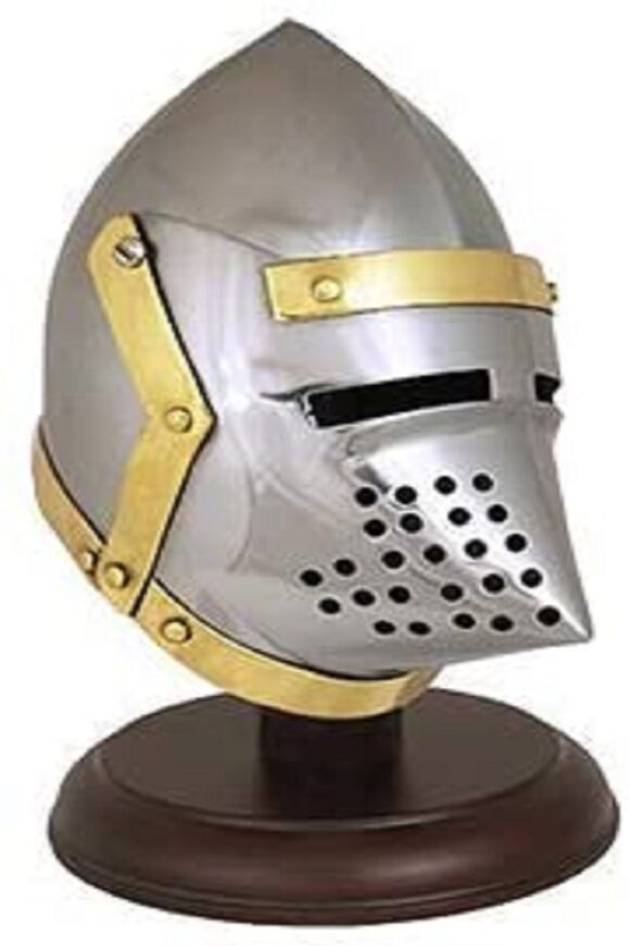 Nautical-Mart Mini Helmet Medieval Roman Greek Armor Helmet W/Wooden Stand