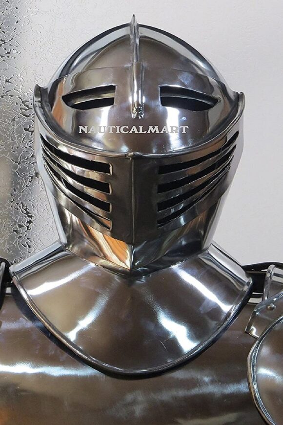 NauticalMart Plate Armour Closed Helmet Medieval Knight