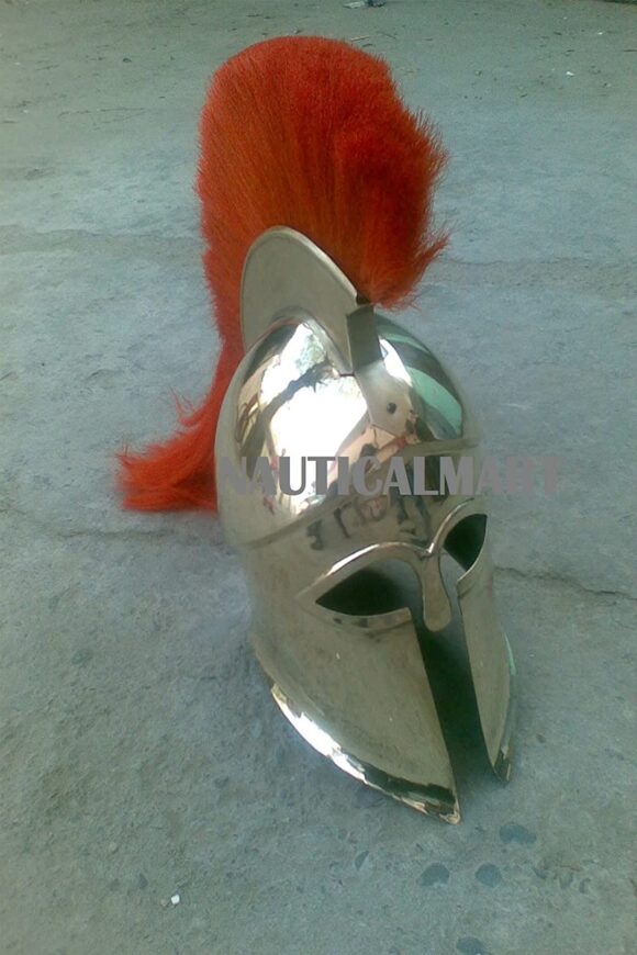 NauticalMart Medieval Corinthian Helmet with Red Plume