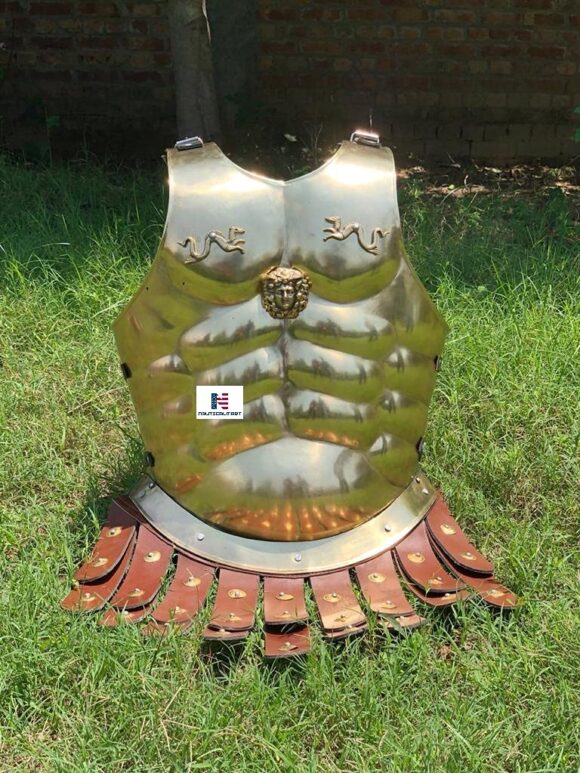 Nautical-Mart Brass Antique Medieval Roman Greek Muscle Armor Cuirass w/Apron Belt