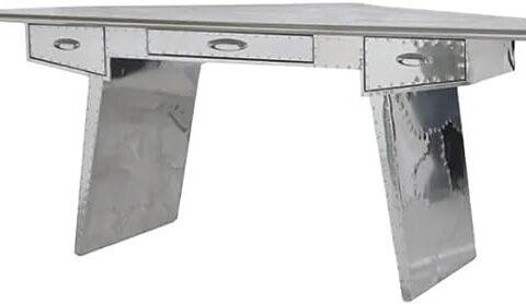 Aviator Wing Desk Aluminium Industrial Style Furniture (74 inches)