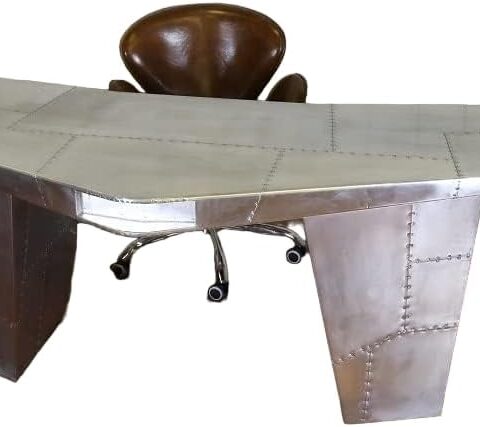 Aviator Wing Desk Aluminium Industrial Style Furniture Home Office Decor (72 inches)