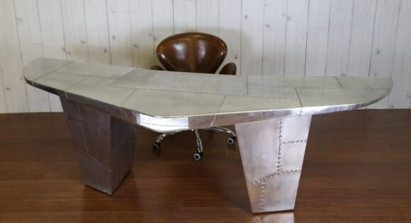 NauticalMart Aviator Wing Desk Wing Shaped Aluminium Desk Home Office Decor (60 Inches) - Image 2