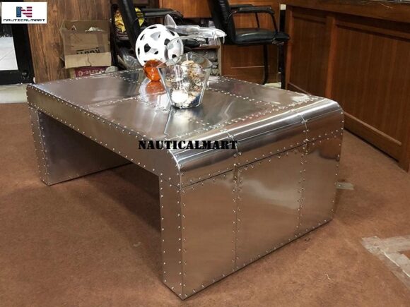 NauticalMart Aviator Coffee Table Desk - Image 7