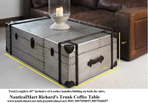 NauticalMart Richard's Trunk Coffee Table (49"x 32"x16") - Image 2