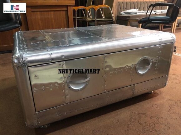 NauticalMart Blackhawk 40" Aviator Coffee Table - Image 3