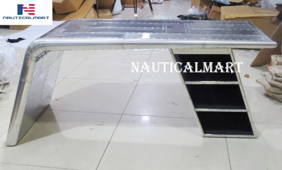 ️Aviator Wing Desk Handmade Aluminium Table Aviation Furniture - Image 3