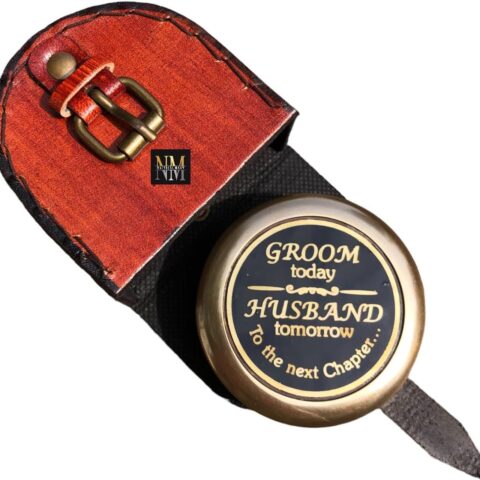 Brass Compass Engraved Personalized Groom Today Husband Tomorrow to The Next Chapter Romantic Gifts for Husband & Anniversary or Any Occasions