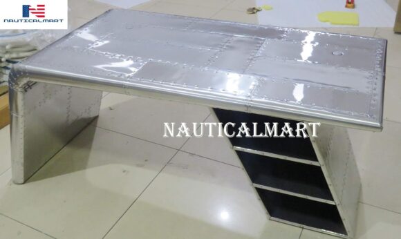 ️Aviator Wing Desk Handmade Aluminium Table Aviation Furniture - Image 6