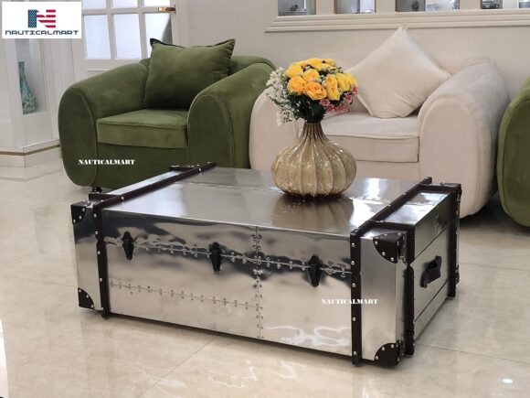 NauticalMart Richard's Trunk Coffee Table (49"x 32"x16") - Image 4