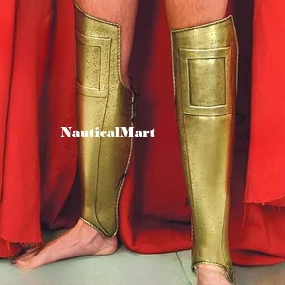 NauticalMart 300 Movie Greek Roman Spartan Warrior Costume Complete Set Muscle Armor Helmet Arm & Leg Guard Body Armour Cuirass Wearable Historical Halloween Costume - Image 3