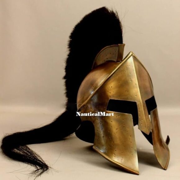 NauticalMart 300 Movie Greek Roman Spartan Warrior Costume Complete Set Muscle Armor Helmet Arm & Leg Guard Body Armour Cuirass Wearable Historical Halloween Costume - Image 2