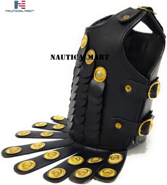 Nautical-Mart Black Greek Roman Muscle Armor Cuirass Medieval Halloween Costume (design 2) - Image 3