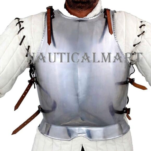 NauticalMart Medieval Cavalry Breast Plate Without Back Plate Silver