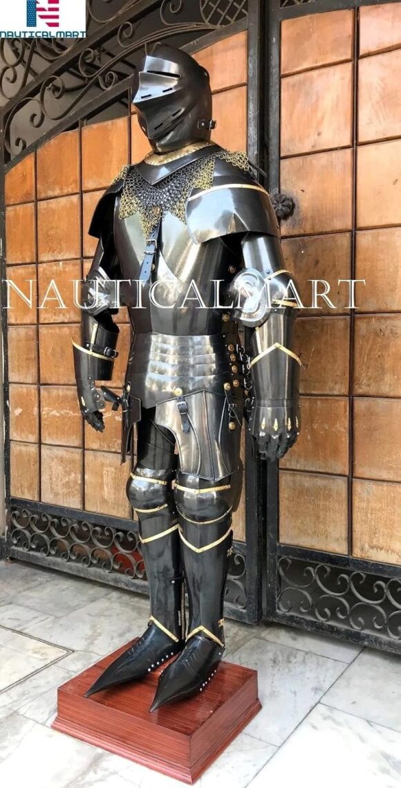 14th Century churburg Suit of Armor LARP Medieval Knight Halloween - Image 2