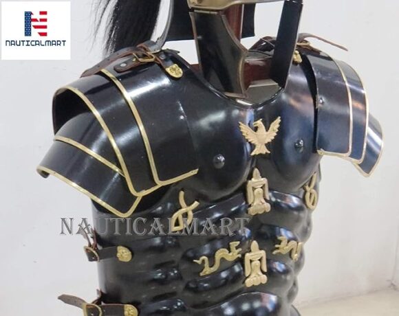 NauticalMart Royal Muscle Armor Cuirass Set W/Shoulders and Helmet W/Plume Halloween Costume - Image 5