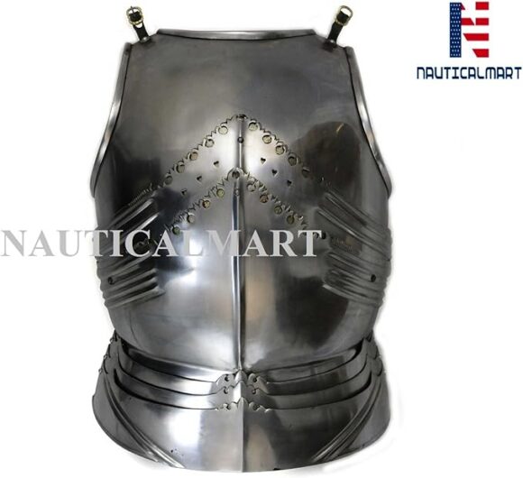 Medieval Knight Gothic Plate Armor Cuirass Breastplate Silver