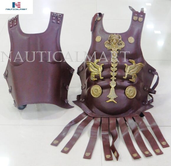 NauticalMart Leather Muscle Armor Medieval Roman Cuirass Heavy Chest Plate Armor