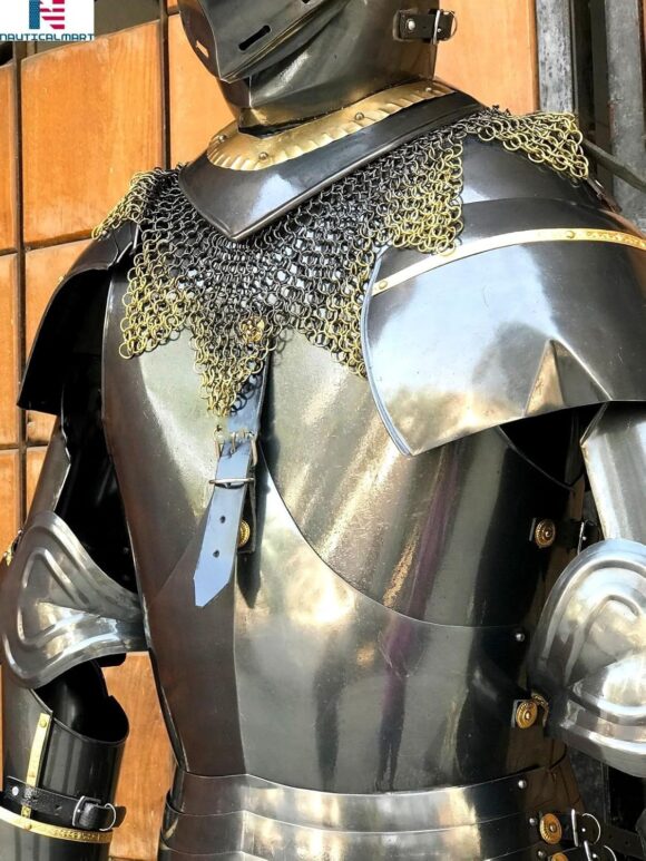 14th Century churburg Suit of Armor LARP Medieval Knight Halloween - Image 4