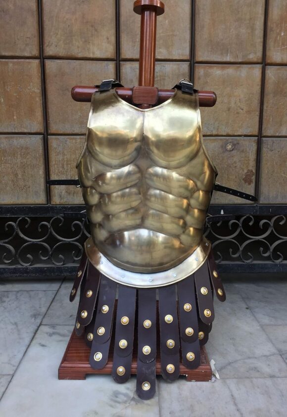 Medieval Warrior Spartan Muscle Armor Brass Antique Cuirass Halloween - Image 3