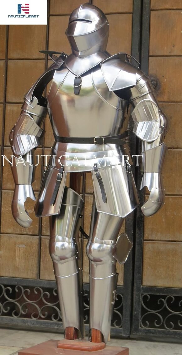 NauticalMart Medieval Full Suit of Armor Reenactment Halloween Knight Armoury LARP Cosplay Costume - Image 2