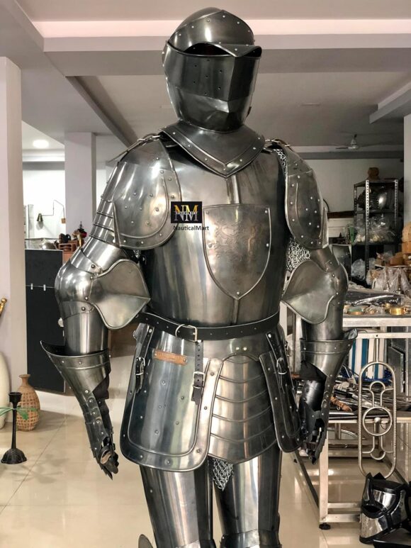 NauticalMart Black Knight Suit of Armor Full Size Aged Antiqued Finish Armor