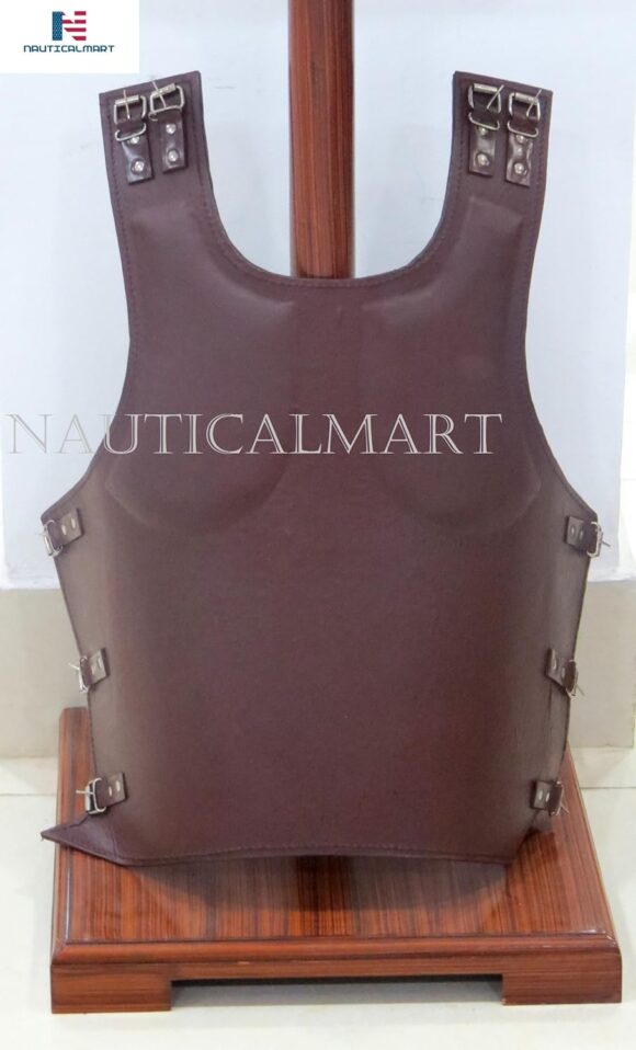 NauticalMart Medieval Leather Cuirass Heavy Chest Plate Armor Roman Muscle Armor - Image 3