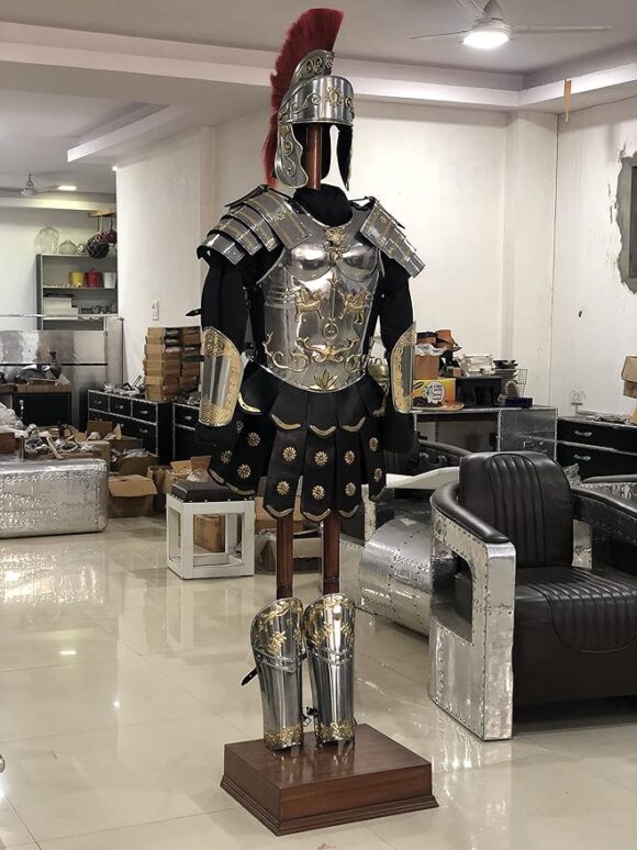 Medieval Armour Greek Muscle Armor Muscular Hunting Ancient Roman Cuirass Weave with Apron Belt - Image 2