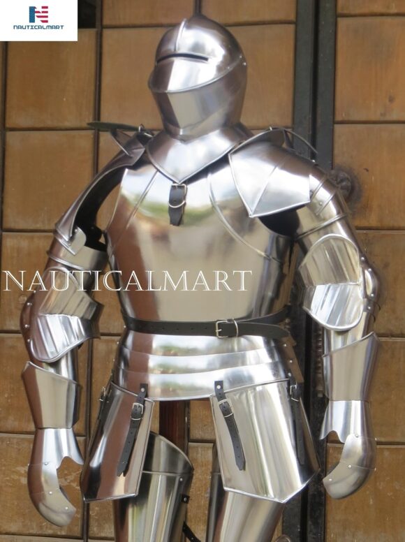 NauticalMart Medieval Full Suit of Armor Reenactment Halloween Knight Armoury LARP Cosplay Costume