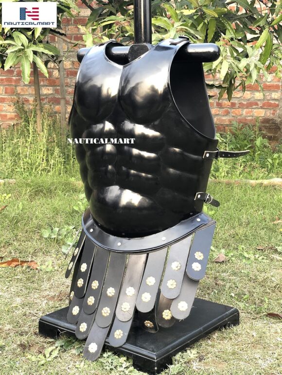 Medieval Armor Spartan Muscle Armour Breastplate Armor Helmet Roman Warriors Costume - Image 2