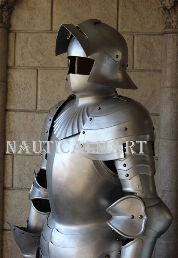 Medieval Gothic Suit of Armour Halloween Costume - Image 2