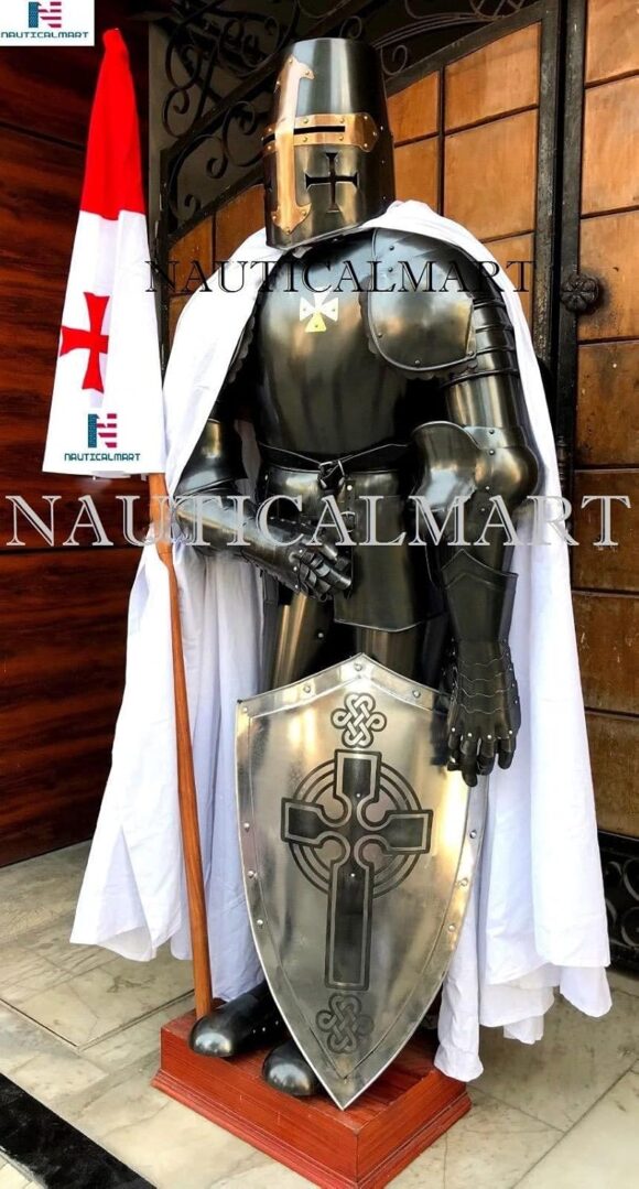 Medieval Knight Crusader Full Suit of Armour Collectibles Armor Costume - Image 4