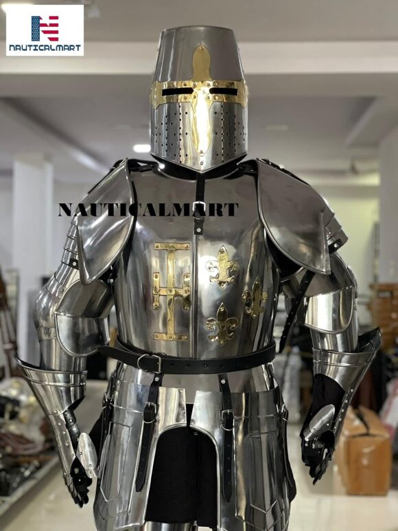 Nautical-Mart Medieval Wearable Knight Crusader Full Suit of Armor Halloween Costume - Image 3