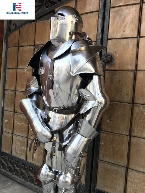 NauticalMart Medieval Closed Suit of Armor 16 Century Combat Halloween Custom Armour - Image 2