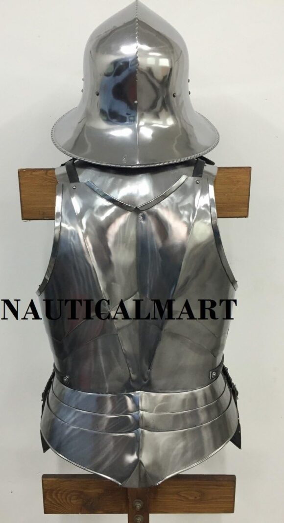 NauticalMart Renaissance Medieval Breastplate with Helmet Adult Costume - Image 4