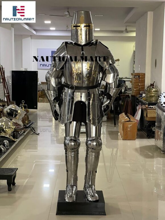 Nautical-Mart Medieval Wearable Knight Crusader Full Suit of Armor Halloween Costume - Image 4