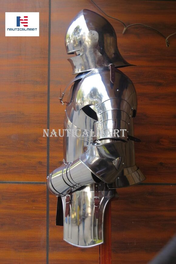 Medieval Gothic Suit of Armor Breastplate Costume Metal Armour - Image 4