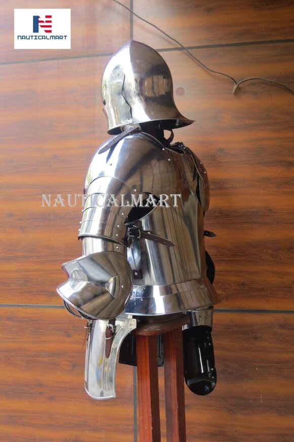 Medieval Gothic Suit of Armor Breastplate Costume Metal Armour - Image 2