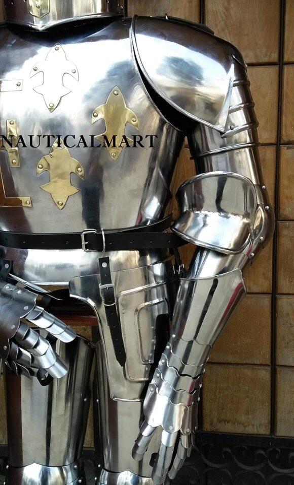 Nauticalmart Crusader Templar Full Suit Armor Wearable Halloween Costume with Shield & Javelin - Image 6