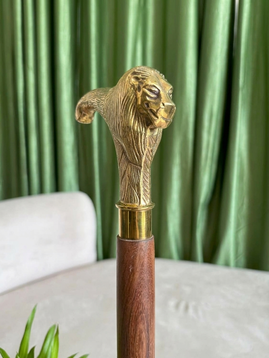 Wooden Walking Stick For Men Women Seniors Lightweight Detachable Handmade Cane With Decorative Brass Handle Unique Gift For Adults - Image 6