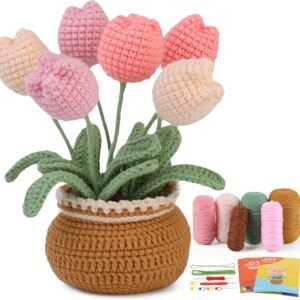 Tulip Flower Crochet Set – Crochet Kit For Beginners & Adults