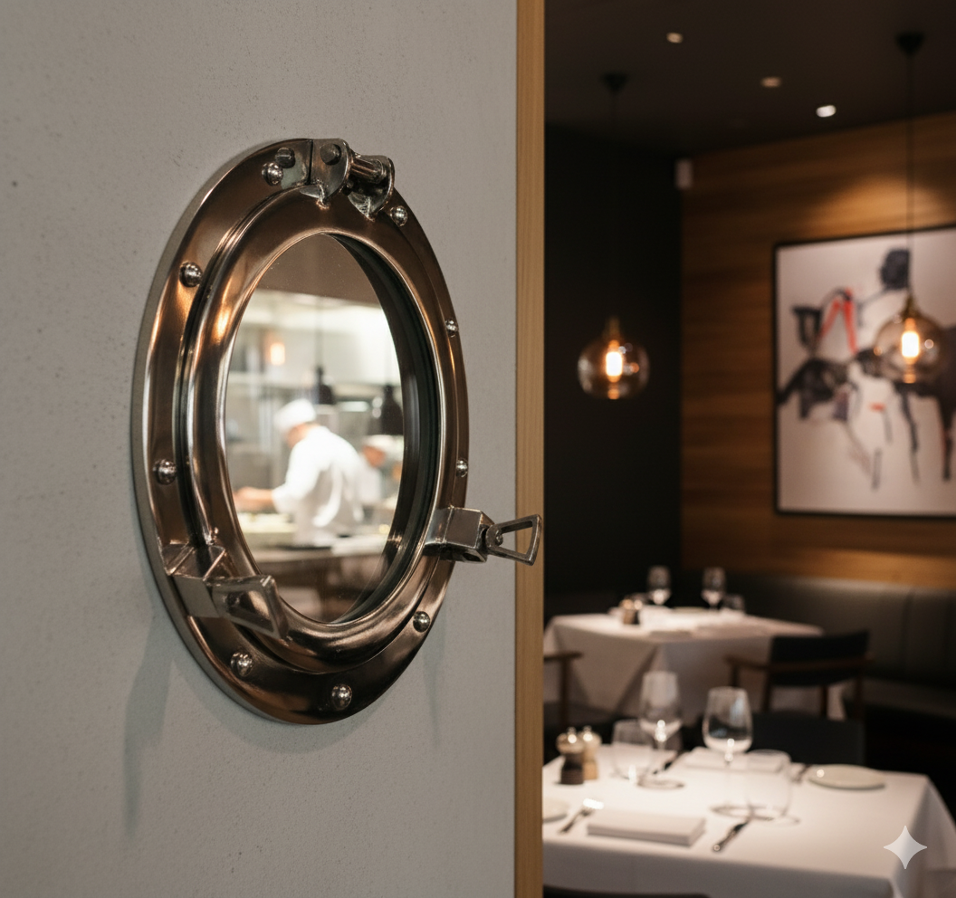 Aluminum Porthole Mirror Chrome Plated - Image 5