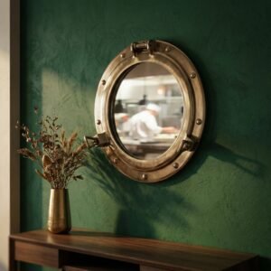 Aluminum Porthole Mirror Chrome Plated